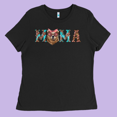 Mama With Bear Ladies Tee Designed By Artiststas