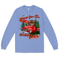 Colony Blue home for the holidays michigan Long Sleeve Tee - BarkalooDesign
