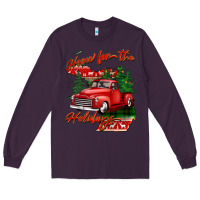 Plum home for the holidays michigan Long Sleeve Tee - BarkalooDesign