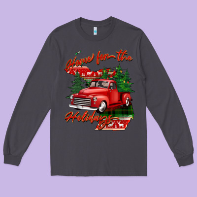 Home For The Holidays Michigan Long Sleeve Tee Designed By Barkaloodesign