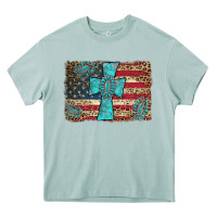 Arona flag and turquoise cross Heavy Core Tee - AdoDesignShop