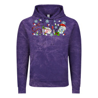 Cloud Purple christmas nurse Vintage Hoodie - MaliasSmallBusiness