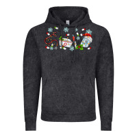 Vintage Black christmas nurse Vintage Hoodie - MaliasSmallBusiness