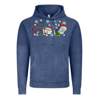 Vintage Denim christmas nurse Vintage Hoodie - MaliasSmallBusiness