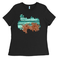 Black wood leather patch Ladies Tee - AdoDesignShop
