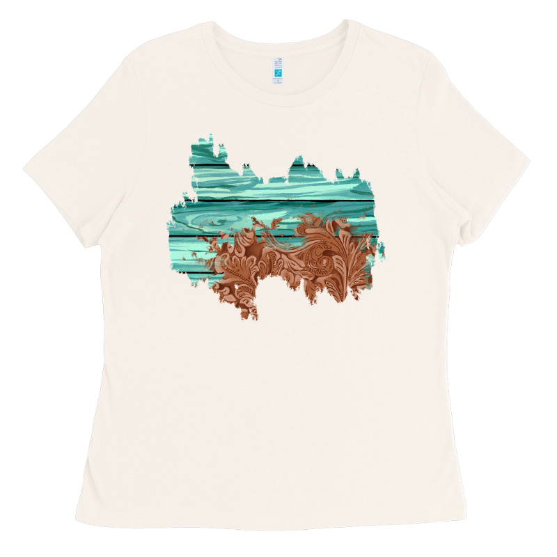 Wood Leather Patch Ladies Tee by AdoDesignShop | Teevron