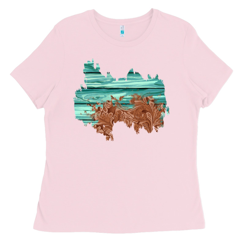 Wood Leather Patch Ladies Tee by AdoDesignShop | Teevron