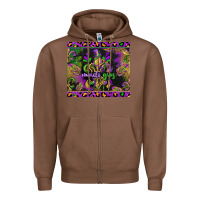 Chestnut mardi gras fleur de lis Zipper Hoodie - CowGirlArtShop