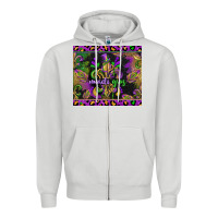 Dove Grey mardi gras fleur de lis Zipper Hoodie - CowGirlArtShop