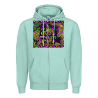Seafoam mardi gras fleur de lis Zipper Hoodie - CowGirlArtShop