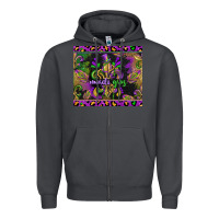 Smoke mardi gras fleur de lis Zipper Hoodie - CowGirlArtShop
