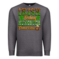 Charcoal Heather St. Patrick's Irish today hungover tomorrow Premium Sweatshirt - OliviaCreatesArt