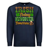 Navy St. Patrick's Irish today hungover tomorrow Premium Sweatshirt - OliviaCreatesArt