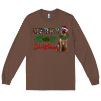 Chestnut merry christmas german shepherd Long Sleeve Tee - RanaPortraitStore