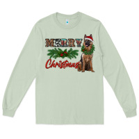Matcha merry christmas german shepherd Long Sleeve Tee - RanaPortraitStore