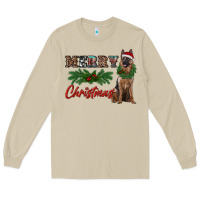 Mushroom merry christmas german shepherd Long Sleeve Tee - RanaPortraitStore
