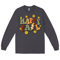 Smoke happy fall smiley face Long Sleeve Tee - BarkalooDesign