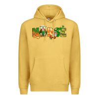 Antique Gold St. Patrick's Day Nurse with gnome Premium Hoodie - HowdyJamesFarm