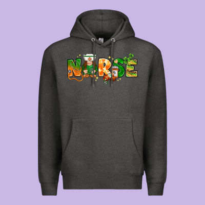 St. Patrick's Day Nurse With Gnome Premium Hoodie Designed By Howdyjamesfarm