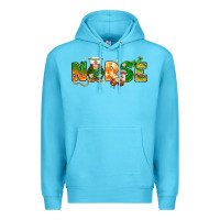Ocean Blue St. Patrick's Day Nurse with gnome Premium Hoodie - HowdyJamesFarm