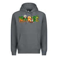 Rock St. Patrick's Day Nurse with gnome Premium Hoodie - HowdyJamesFarm