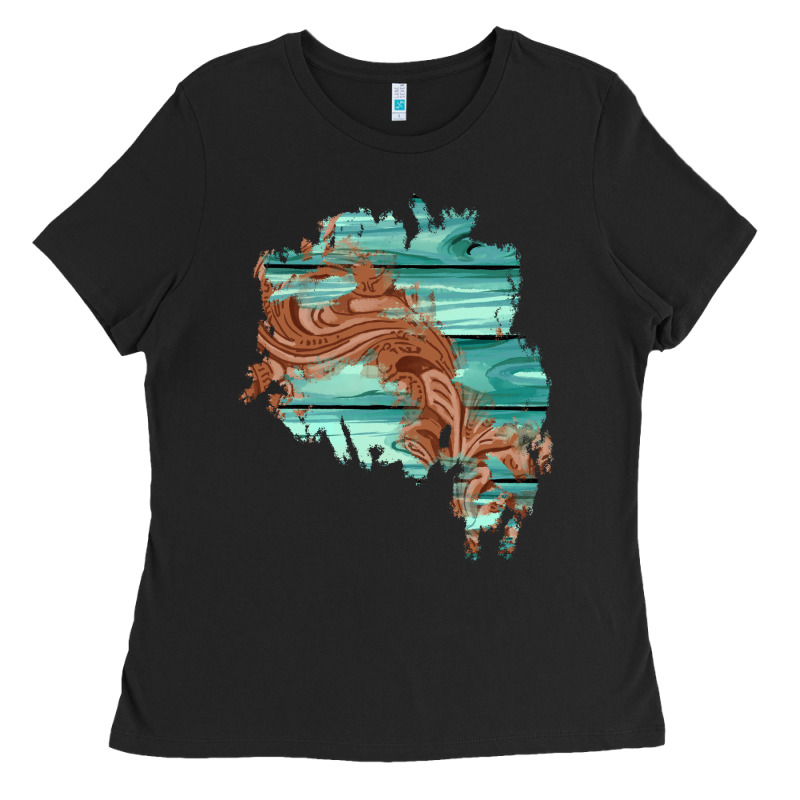 Wood Leather Patch Ladies Tee by AdoDesignShop | Teevron