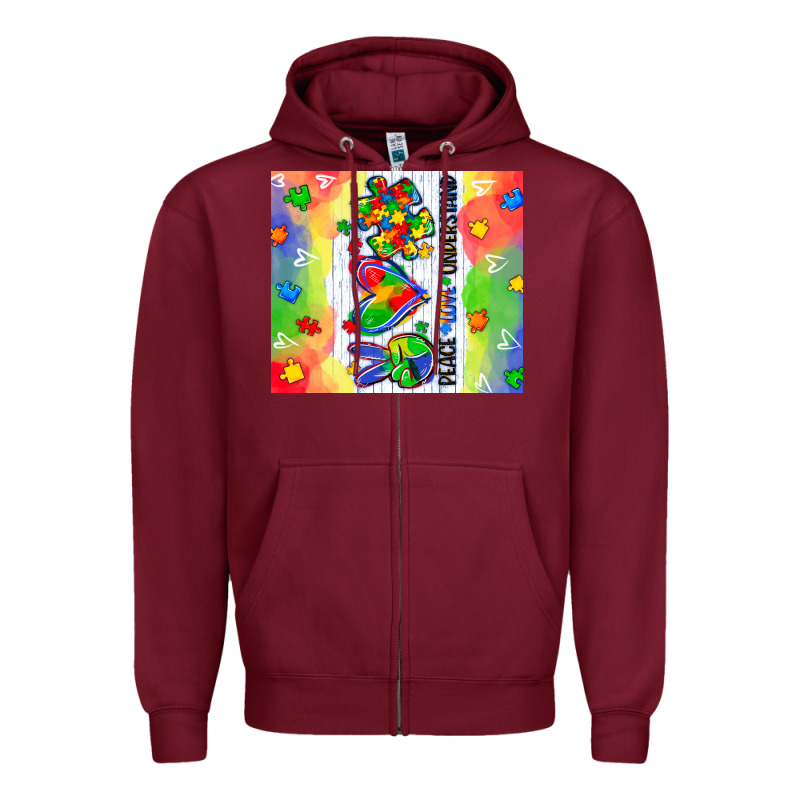 Peace Love Understand Zipper Hoodie by CowGirlArtShop | Teevron