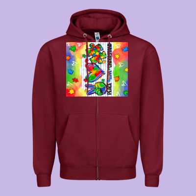 Peace Love Understand Zipper Hoodie Designed By Cowgirlartshop
