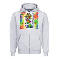 Heather Grey peace love understand Zipper Hoodie - CowGirlArtShop