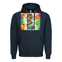 Navy peace love understand Zipper Hoodie - CowGirlArtShop