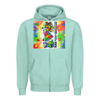 Seafoam peace love understand Zipper Hoodie - CowGirlArtShop