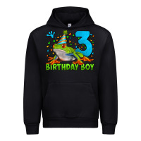Black birthday boy frog age 3 Urban Hoodie - LillyAllenDesigns