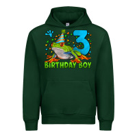Forest Green birthday boy frog age 3 Urban Hoodie - LillyAllenDesigns