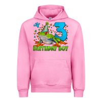 Fuchsia Pink birthday boy frog age 3 Urban Hoodie - LillyAllenDesigns
