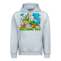 Heather Grey birthday boy frog age 3 Urban Hoodie - LillyAllenDesigns