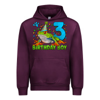 Mauve Wine birthday boy frog age 3 Urban Hoodie - LillyAllenDesigns