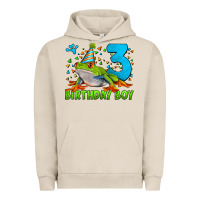 Pigment French Oak birthday boy frog age 3 Urban Hoodie - LillyAllenDesigns
