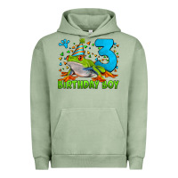Pigment Oil Green birthday boy frog age 3 Urban Hoodie - LillyAllenDesigns