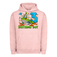 Pigment Salmon birthday boy frog age 3 Urban Hoodie - LillyAllenDesigns