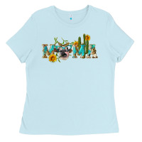 Baby Blue western mama cow Ladies Tee - Artiststas