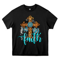 Black faith western turquoise Heavy Core Tee - AdoDesignShop
