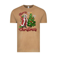 Vintage Camel Merry Christmas Black Santa Vintage Tee - MaliasSmallBusiness