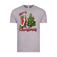 Merry Christmas Black Santa Vintage Tee | Teevron