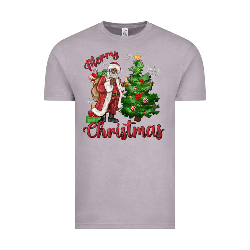 Merry Christmas Black Santa Vintage Tee by MaliasSmallBusiness | Teevron