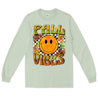 Matcha fall vibes smiley face Long Sleeve Tee - BarkalooDesign