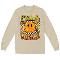 Mushroom fall vibes smiley face Long Sleeve Tee - BarkalooDesign