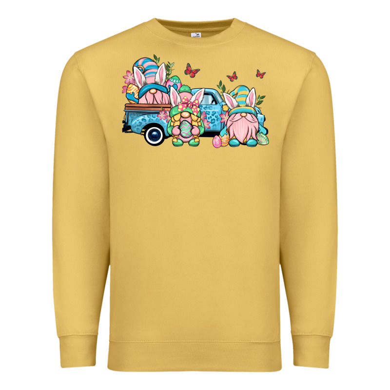 Easter Gnomes Truck Premium Sweatshirt by OliviaCreatesArt | Teevron