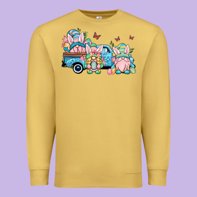 Easter Gnomes Truck Premium Sweatshirt Designed By Oliviacreatesart