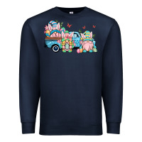 Navy Easter gnomes truck Premium Sweatshirt - OliviaCreatesArt