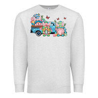Oatmeal Heather Easter gnomes truck Premium Sweatshirt - OliviaCreatesArt